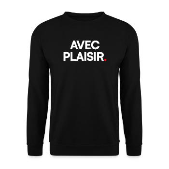 Avec plaisir - Sweat-shirt Unisexe - noir - Devant - Alina (178cm) & Michal (187cm)
