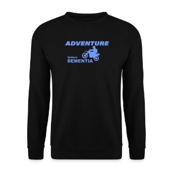 MOTORBIKE ADVENTURE - Unisex Sweatshirt - black - Front - Alina (178cm) & Michal (187cm)