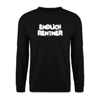 endlich rentner - Unisex Pullover - Schwarz - Vorne - Alina (178cm) & Michal (187cm)