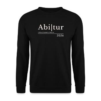 Abitur 2026 - Unisex Pullover - Schwarz - Vorne - Alina (178cm) & Michal (187cm)