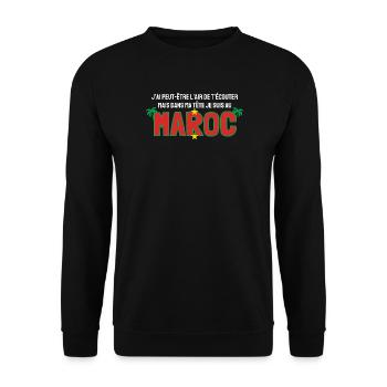 Maroc dans ma tête - Sweat-shirt Unisexe - noir - Devant - Alina (178cm) & Michal (187cm)
