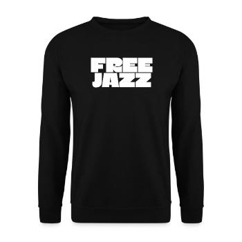 Free Jazz fettes Logo - Unisex Pullover - Schwarz - Vorne - Alina (178cm) & Michal (187cm)
