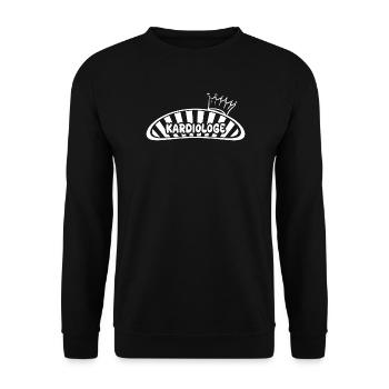 Job Kardiologe - Unisex Pullover - Schwarz - Vorne - Alina (178cm) & Michal (187cm)