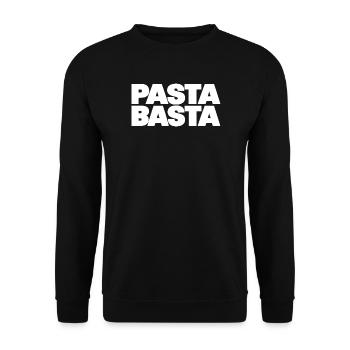 Pasta Basta - Unisex Pullover - Schwarz - Vorne - Alina (178cm) & Michal (187cm)