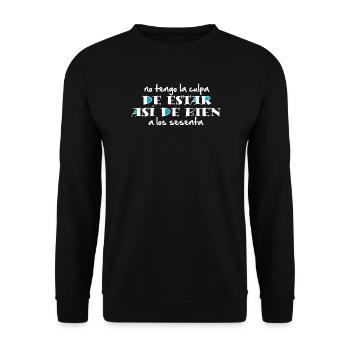 Tellement bon à 60 ans (sombre) - Sweat-shirt Unisexe - noir - Devant - Alina (178cm) & Michal (187cm)