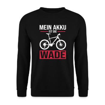 Fahrrad Fahrradfahren Lustiger Spruch Geschenk - Unisex Pullover - Schwarz - Vorne - Alina (178cm) & Michal (187cm)
