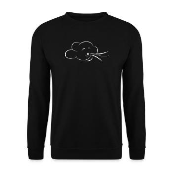 nuages nuages nuage symbole de souffle icône méditation - Sweat-shirt Unisexe - noir - Devant - Alina (178cm) & Michal (187cm)
