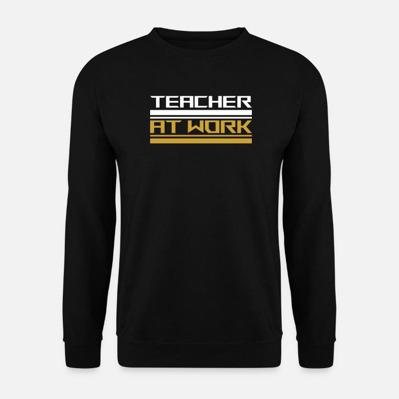 Teacher at work white - Unisex Pullover - Schwarz