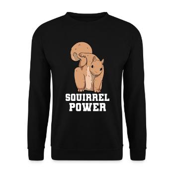 Squirrel Power Eichhörnchen - Sweat-shirt Unisexe - noir - Devant - Alina (178cm) & Michal (187cm)