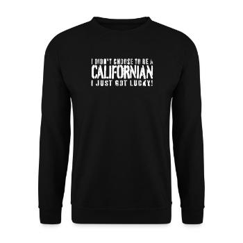 Californien par hasard — J’ai eu de la chance - Sweat-shirt Unisexe - noir - Devant - Alina (178cm) & Michal (187cm)