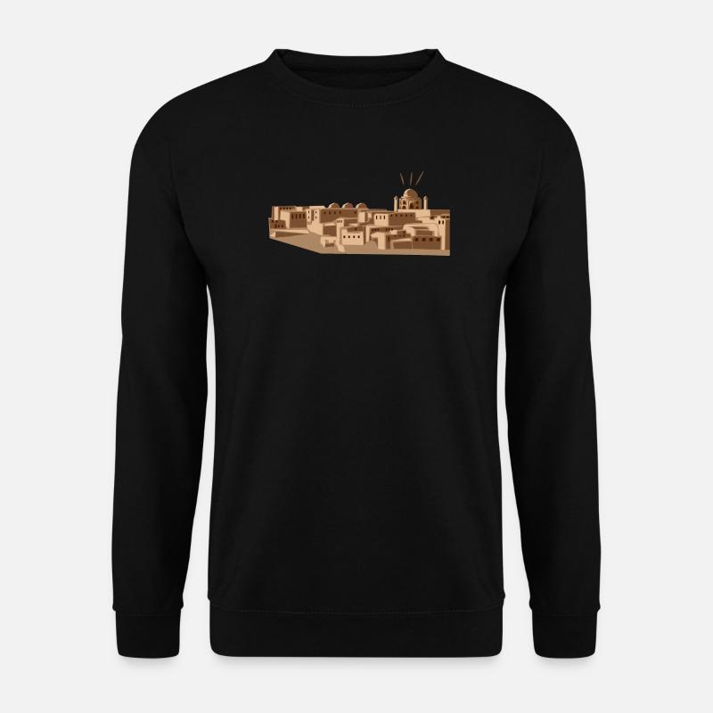 Wüstenstadt mit Moschee - Unisex Pullover - Schwarz