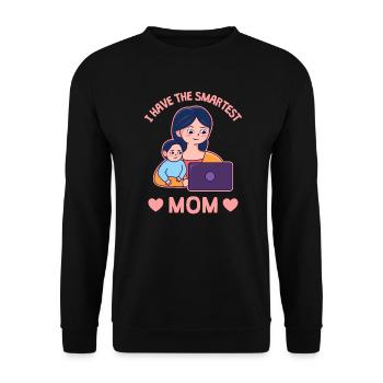 Mother's Day Proud Design - Unisex Sweatshirt - black - Front - Alina (178cm) & Michal (187cm)