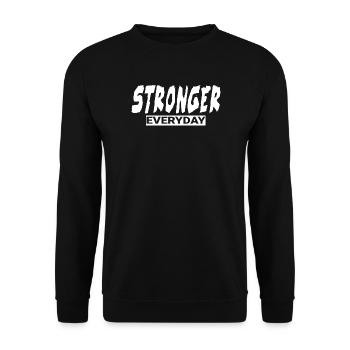 Plus fort cadeau de gymnastique drôle au quotidien - Sweat-shirt Unisexe - noir - Devant - Alina (178cm) & Michal (187cm)