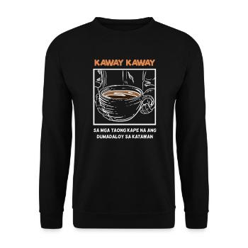 Kaway Kaway Kape Kaffeedesign für stolze Pinoys - Unisex Pullover - Schwarz - Vorne - Alina (178cm) & Michal (187cm)