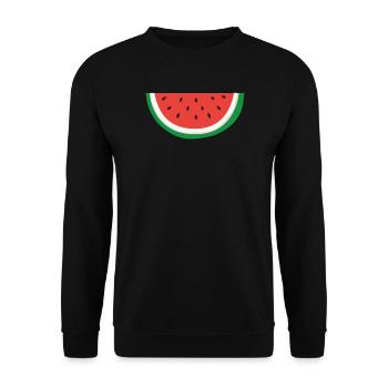 Pastèque - symbole palestinien - Sweat-shirt Unisexe - noir - Devant - Alina (178cm) & Michal (187cm)