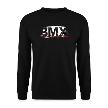 BMX Pulse Graffiti - Unisex Sweatshirt - black - Front - Alina (178cm) & Michal (187cm)