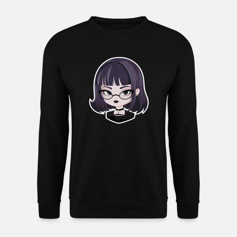 Anime Gothic-Mädchen - Unisex Pullover - Schwarz