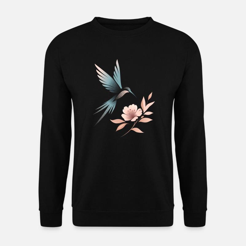 Floraler Kolibri - Unisex Pullover - Schwarz