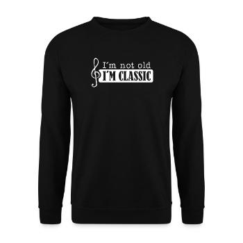 Classical Music Treble Clef Logo Orchestra icon - Unisex Sweatshirt - black - Front - Alina (178cm) & Michal (187cm)