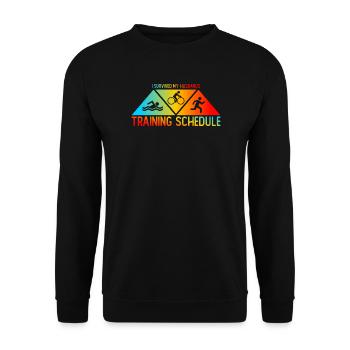 Triathlon-Anzug - Triathlet im Training - Unisex Pullover - Schwarz - Vorne - Alina (178cm) & Michal (187cm)