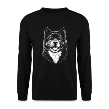 American Akita Portrait Chien Chien - Sweat-shirt Unisexe - noir - Devant - Alina (178cm) & Michal (187cm)