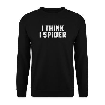 I Think I Spider Denglish - Unisex Pullover - Schwarz - Vorne - Alina (178cm) & Michal (187cm)