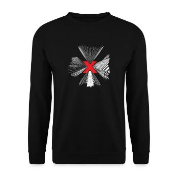 Skyscraper, Hochhaus, Skyline, NYC - Unisex Sweatshirt - black - Front - Alina (178cm) & Michal (187cm)