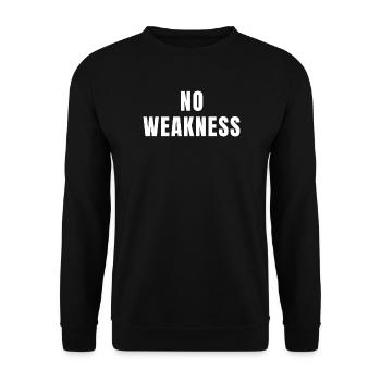 Aucune faiblesse Force Puissance Mentalité Succès Croissance - Sweat-shirt Unisexe - noir - Devant - Alina (178cm) & Michal (187cm)