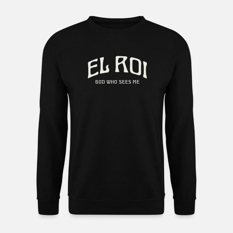 EL ROI Gott, der mich sieht. - Unisex Pullover - Schwarz