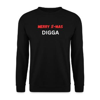 MERRY X-MAS DIGGA - Unisex Sweatshirt - black - Front - Alina (178cm) & Michal (187cm)