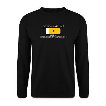 Ich Bin Nicht Faul - Ich Bin Im Energiesparmodus - Unisex Pullover - Schwarz - Vorne - Alina (178cm) & Michal (187cm)