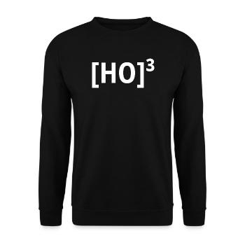 Ho Ho Ho lustige Weihnachten - Unisex Pullover - Schwarz - Vorne - Alina (178cm) & Michal (187cm)