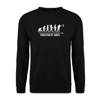 Darts Evolution Fun Hoodie, Shirt, Tasche, Tasse - Unisex Pullover - Schwarz - Vorne - Alina (178cm) & Michal (187cm)