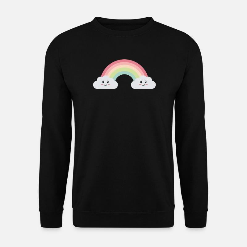 Regenbogenwolken - Unisex Pullover - Schwarz