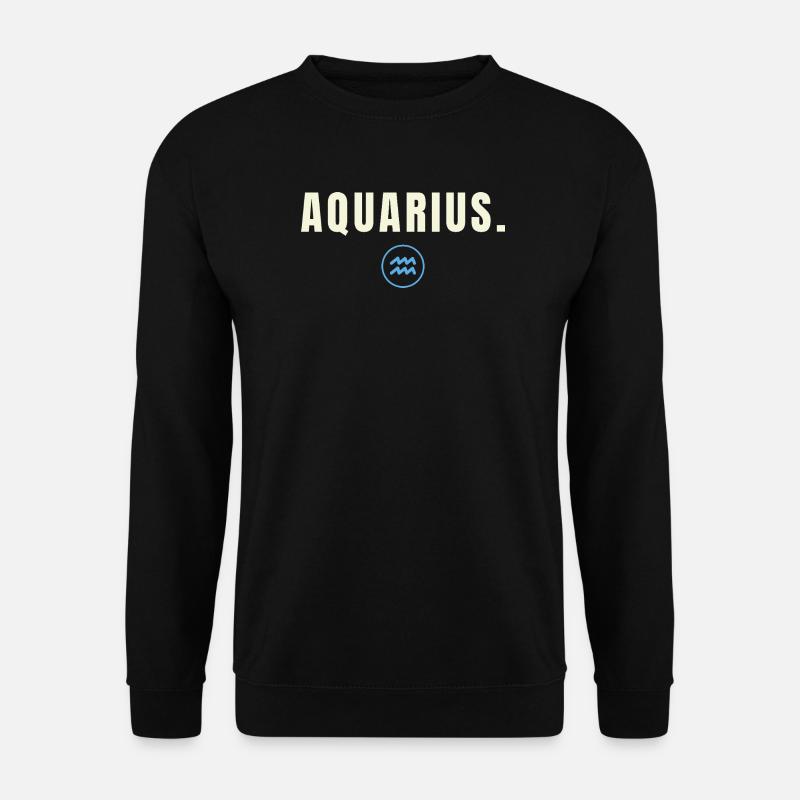 AQUARIUS. Minimalist Zodiac Success Edition - Unisex Pullover - Schwarz