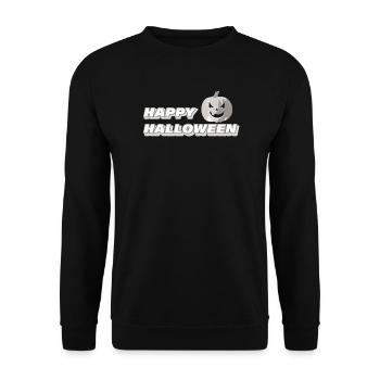 Happy Halloween - Unisex Sweatshirt - black - Front - Alina (178cm) & Michal (187cm)