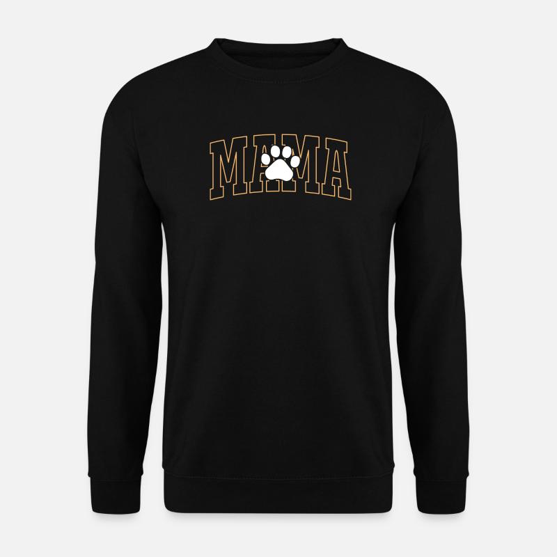 Mama mit Pfotenabdruck - Unisex Pullover - Schwarz
