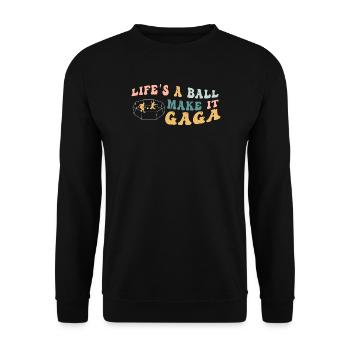 La vie est un vrai boulet, rends-la folle - Sweat-shirt Unisexe - noir - Devant - Alina (178cm) & Michal (187cm)