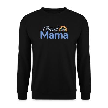 Proud Mama Regenbogen - Unisex Pullover - Schwarz - Vorne - Alina (178cm) & Michal (187cm)
