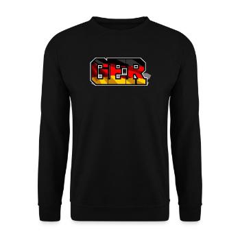 Maillot de football allemand GER Block Writing - Sweat-shirt Unisexe - noir - Devant - Alina (178cm) & Michal (187cm)