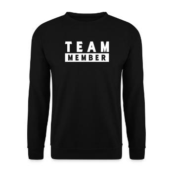 Team Member - Unisex Sweatshirt - black - Front - Alina (178cm) & Michal (187cm)