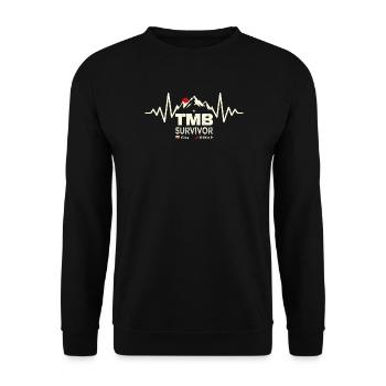 TMB Survivor Tour du Mont-Blanc Hiking Trek - Unisex Sweatshirt - black - Front - Alina (178cm) & Michal (187cm)