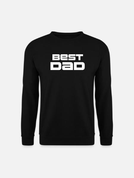 Bester Vater, bester weißer Vater - Unisex Pullover - Schwarz