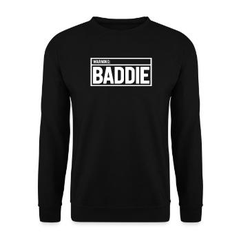 Baddie Aesthetic Böses Mädchen Bad Girl Baddie - Unisex Pullover - Schwarz - Vorne - Alina (178cm) & Michal (187cm)