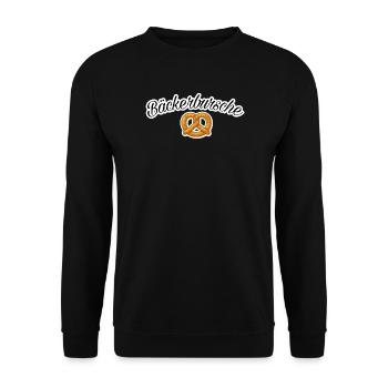 Bäckerbursche - Unisex Pullover - Schwarz - Vorne - Alina (178cm) & Michal (187cm)