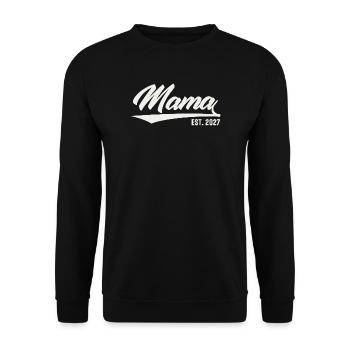 Mama 2027 Vintage Mama est 2027 - Unisex Pullover - Schwarz - Vorne - Alina (178cm) & Michal (187cm)