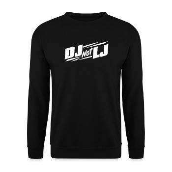 Veranstaltungstechnik DJ not LJ - Unisex Pullover - Schwarz - Vorne - Alina (178cm) & Michal (187cm)