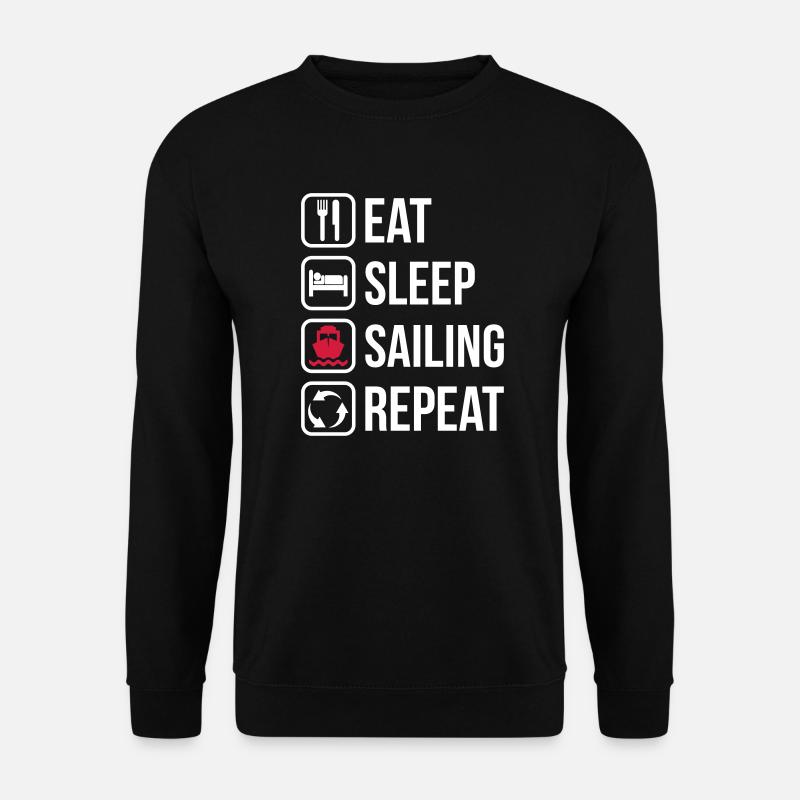 Eat Sleep Sailing Repeat - Unisex Pullover - Schwarz