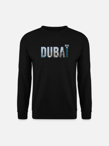 Dubai Skyline Cutout - Unisex Pullover - Schwarz