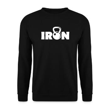 kettlebell fitness training kraftsport symbol Team - Unisex Pullover - Schwarz - Vorne - Alina (178cm) & Michal (187cm)